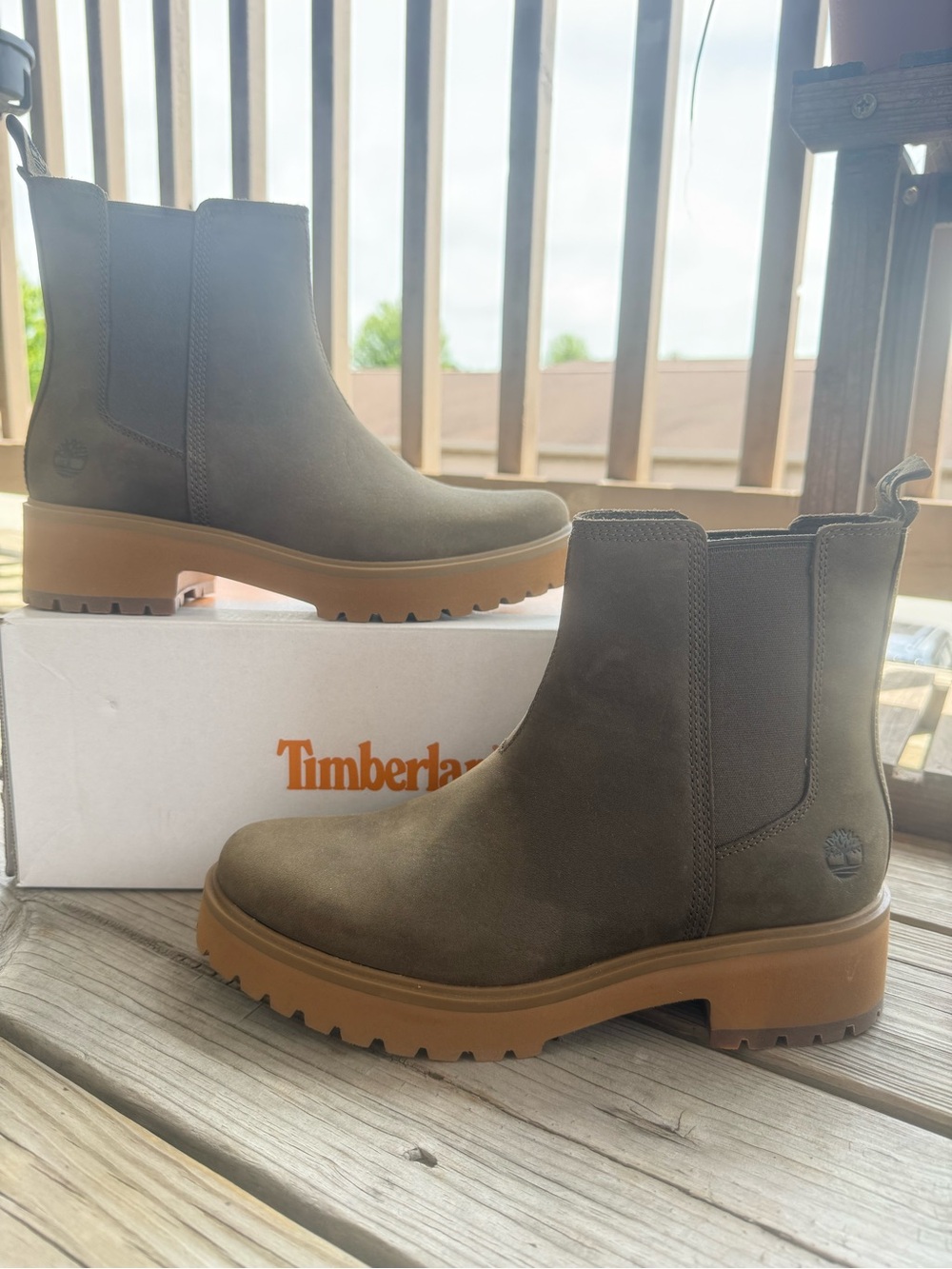 Timberland Carnaby Mid Chelsea Boot—Olive Full Grain